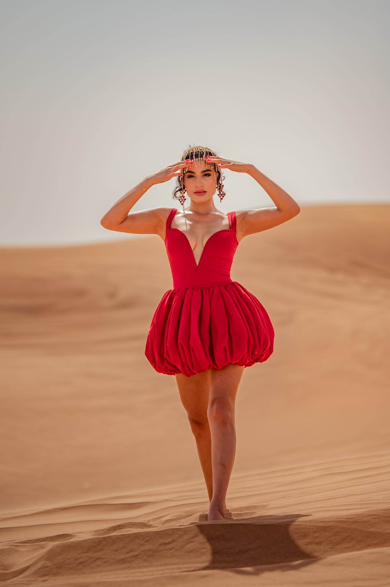 Red in the Desert Dress
