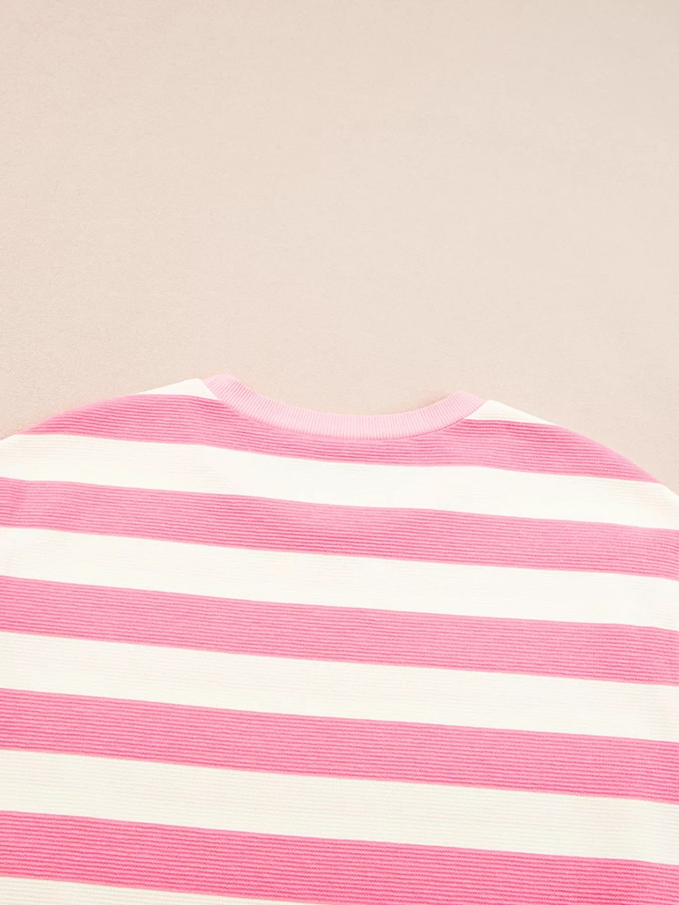 Stripe Cap Sleeve Pocketed Shift Dress