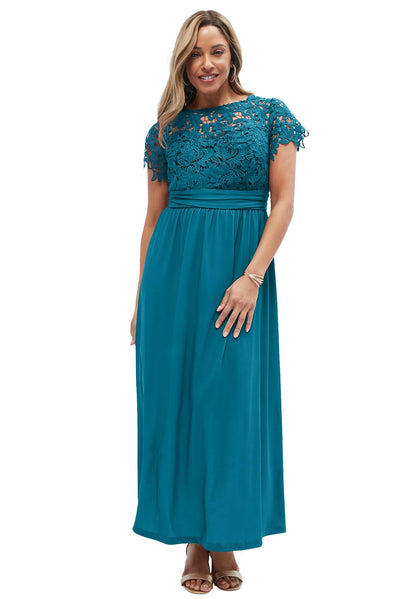 Jessica London Women's Plus Size Lace Maxi Dress