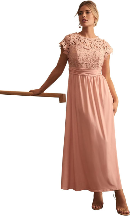 Jessica London Women's Plus Size Lace Maxi Dress