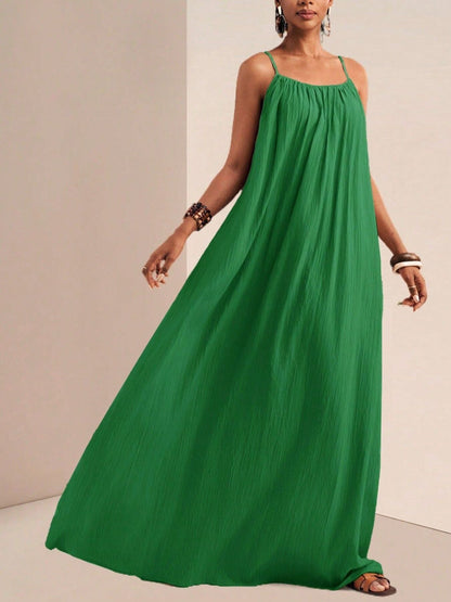 Spaghetti Strap Flowy Maxi Dress