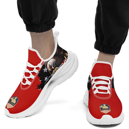 Personalized USA Flag Print Sneakers, Custom Patriotic and Pride Walking Shoes, Unisex Sports Shoes