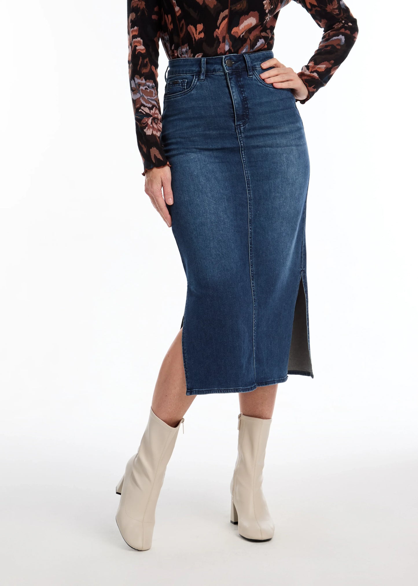 Column Midi Skirt