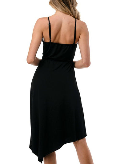 Elizabeth Uneven Hem Dress - Black