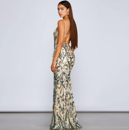 Fashion Personality Sequin Female Sequins Dress