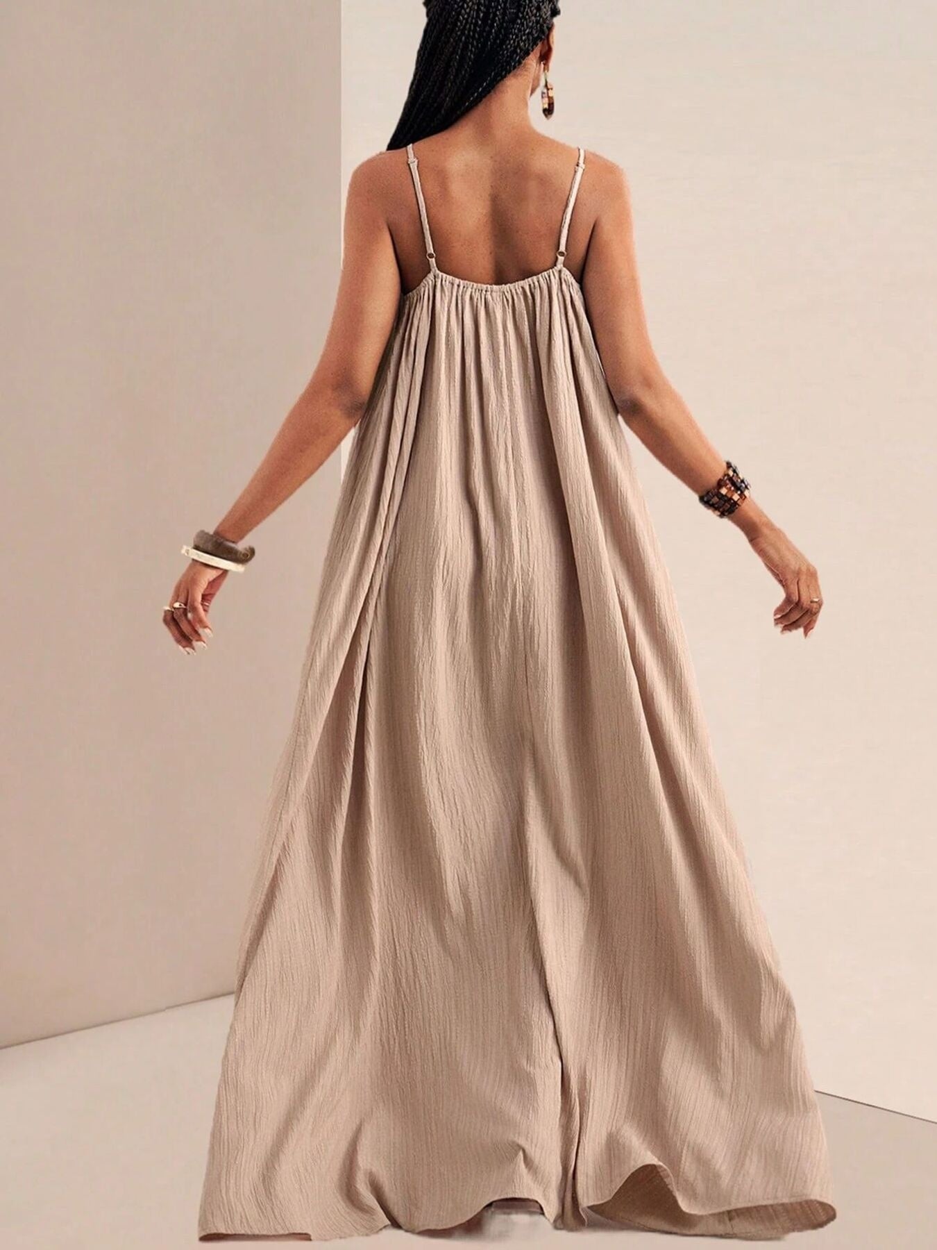 Spaghetti Strap Flowy Maxi Dress