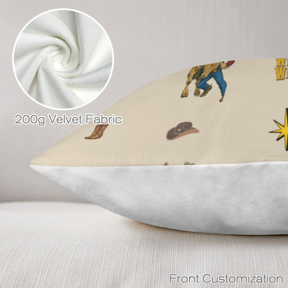Baha Ranch The Last Round Up Throw Pillow Cover Made in America