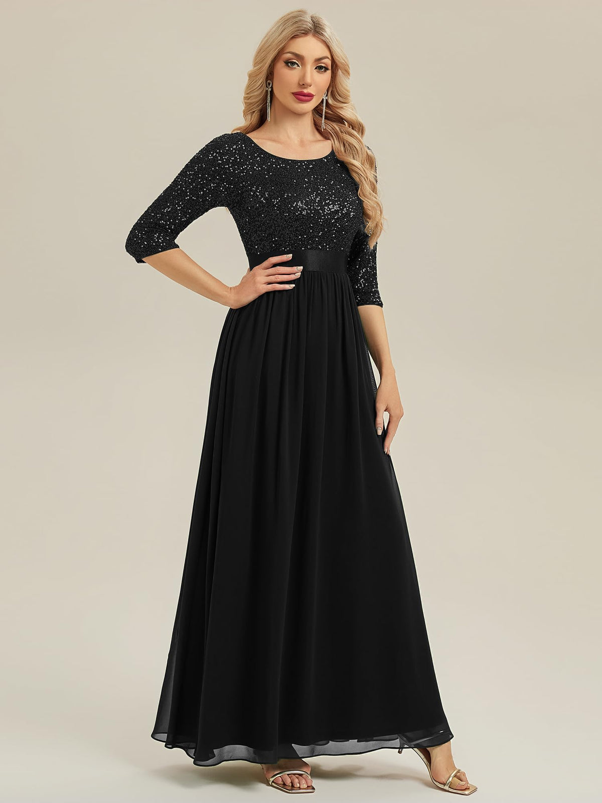 Ever-Pretty Women's Fall Winter Formal Dresses Maxi Sequin Evening Gowns