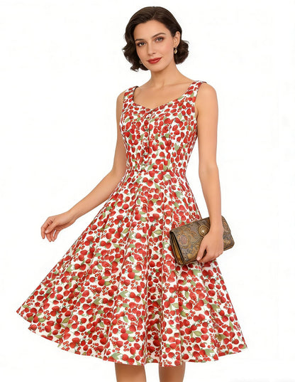 Belle Poque 1950s Vintage Dress for Women Sleeveless Homecoming Dresses Cocktail Party A-Line Summer Dress