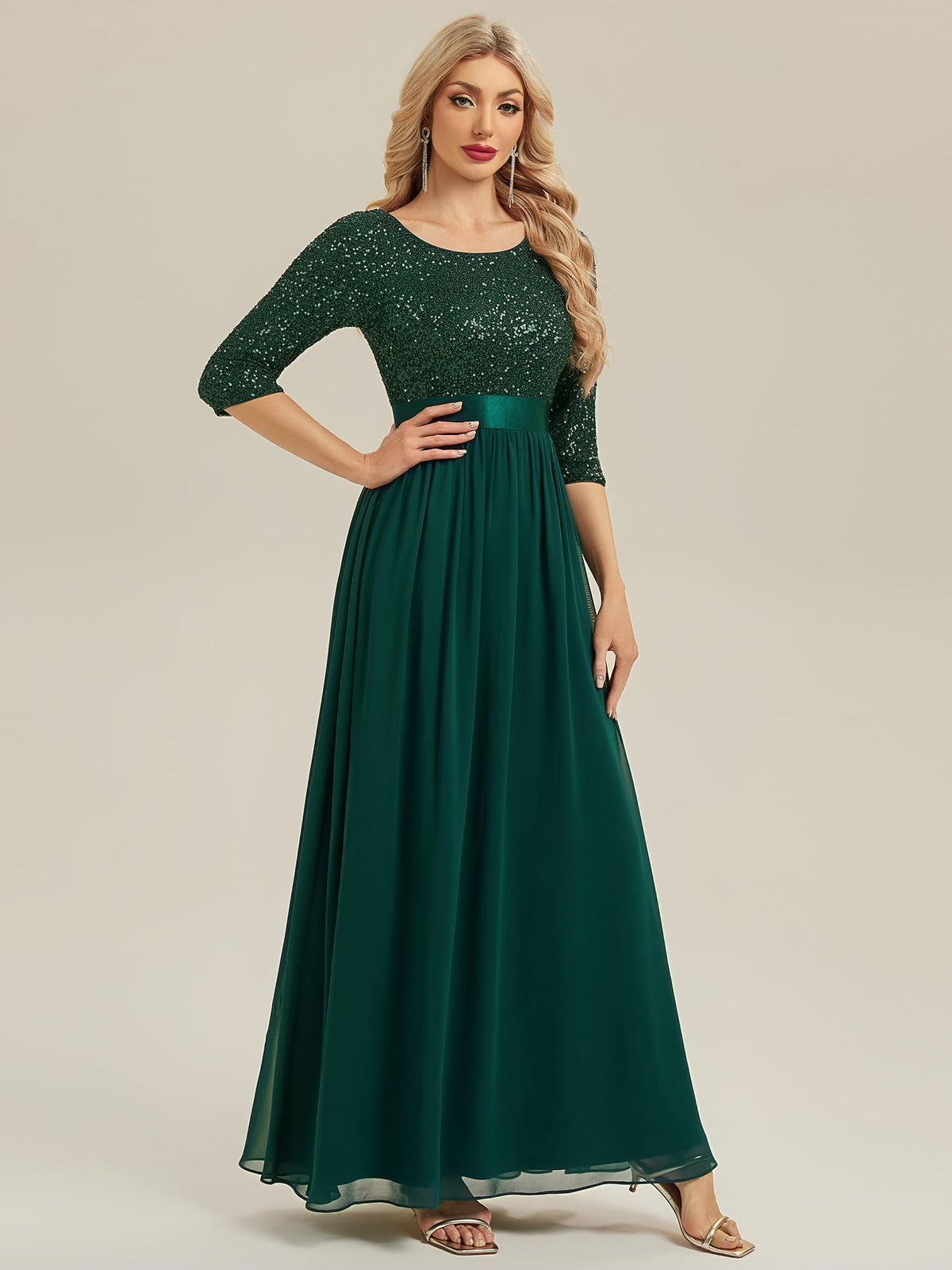 Ever-Pretty Women's Fall Winter Formal Dresses Maxi Sequin Evening Gowns