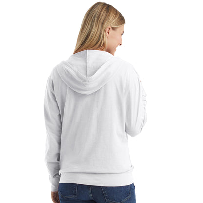 Hanes Women's Lightweight Full Zip Hoodie, Textured Cotton Zip Up, T-Shirt Hoodie