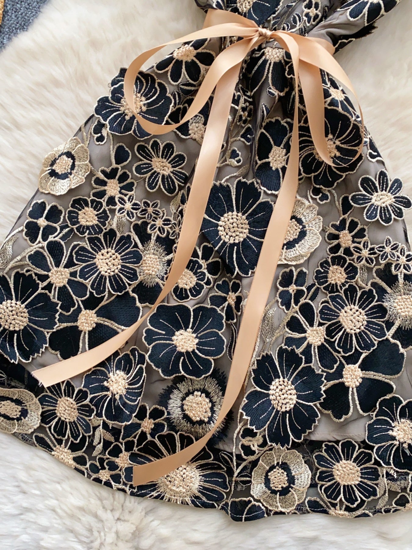 Floral Tie Waist Mini Dress