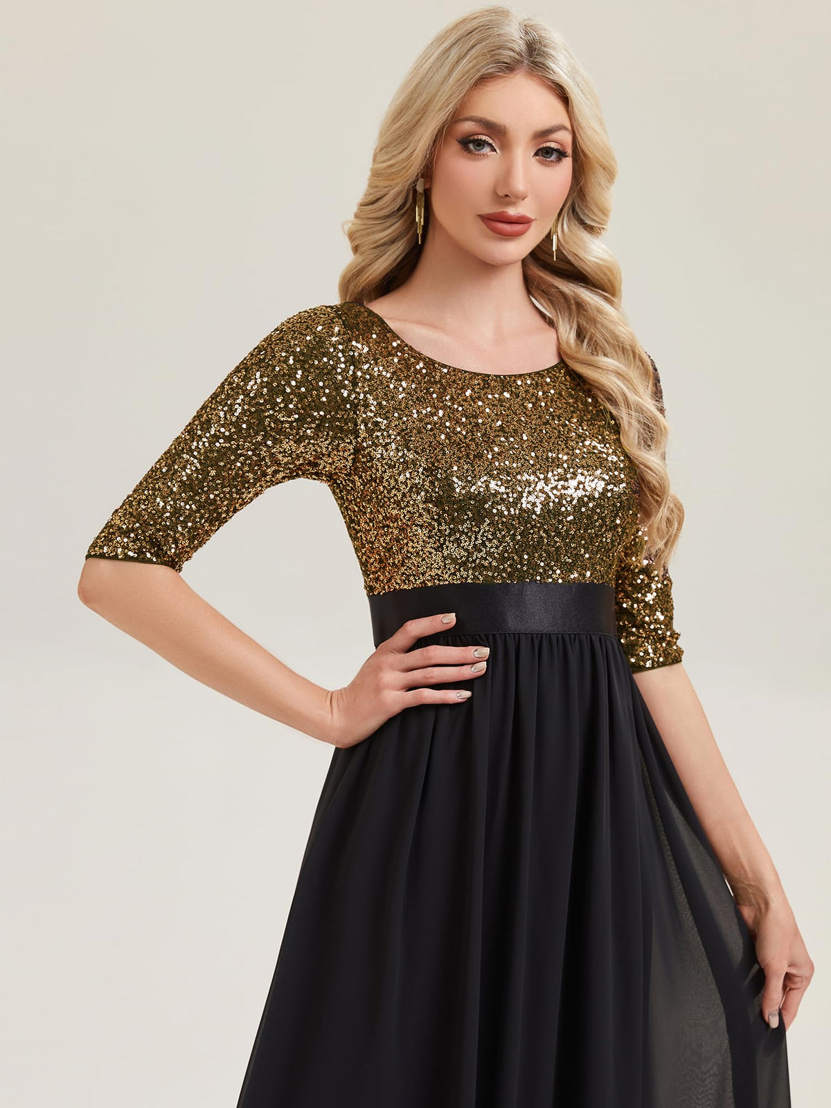 Ever-Pretty Women's Fall Winter Formal Dresses Maxi Sequin Evening Gowns