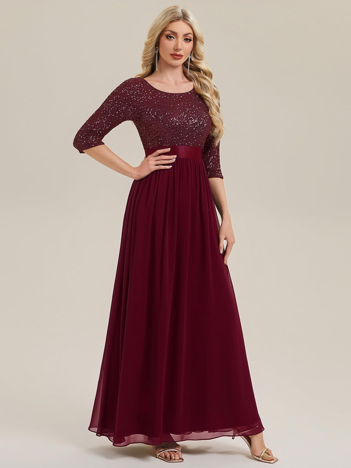 Ever-Pretty Women's Fall Winter Formal Dresses Maxi Sequin Evening Gowns