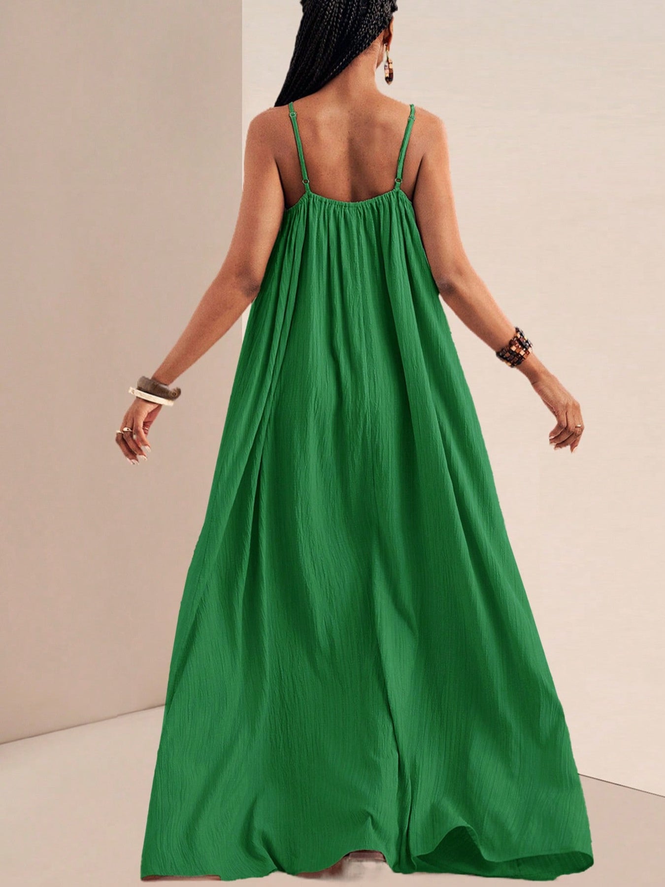 Spaghetti Strap Flowy Maxi Dress