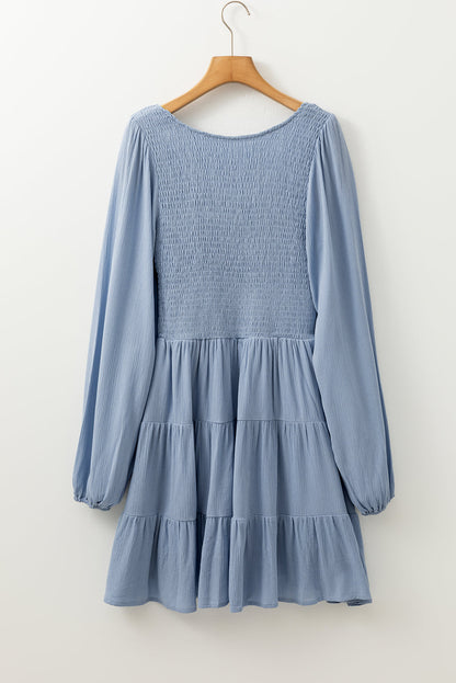 Aadhya Smocked Tiered Mini Dress
