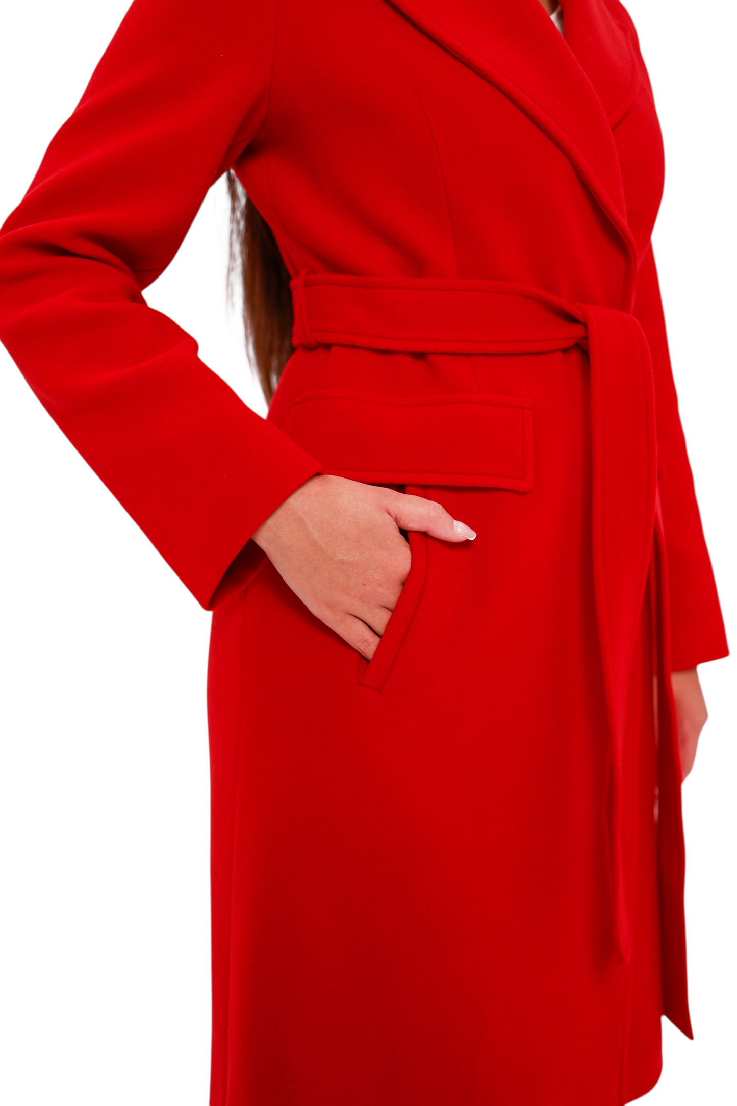 Lafayette Cashmere Blend Overcoat in Ruby
