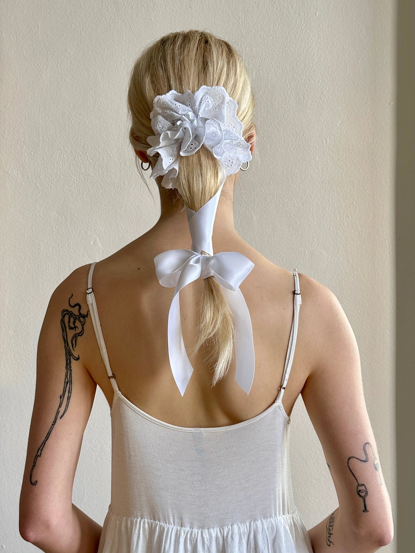 Eyelet Peplum Scrunchie