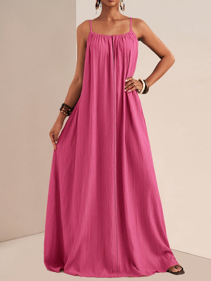 Spaghetti Strap Flowy Maxi Dress