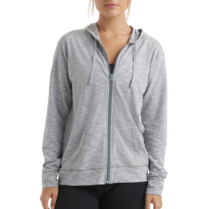 Hanes Women's Lightweight Full Zip Hoodie, Textured Cotton Zip Up, T-Shirt Hoodie
