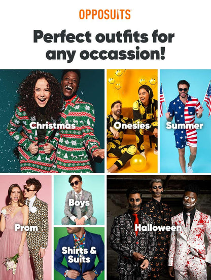 Opposuits Men's Shirt - Party and Casual Wear- Long Sleeved Button Down Dress Shirt - Slim Fit