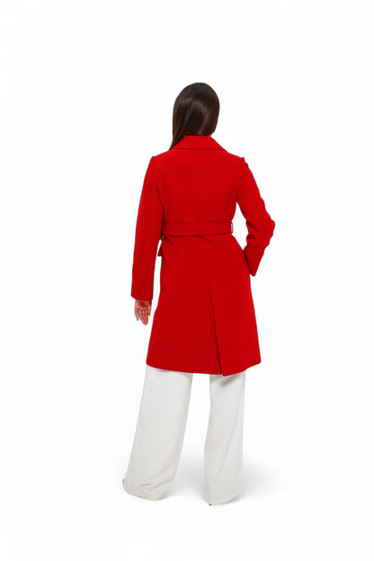 Lafayette Cashmere Blend Overcoat in Ruby
