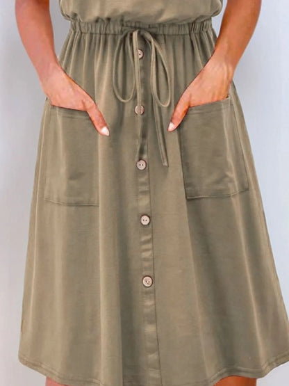 Round Neck Sleeveless Tank Dress