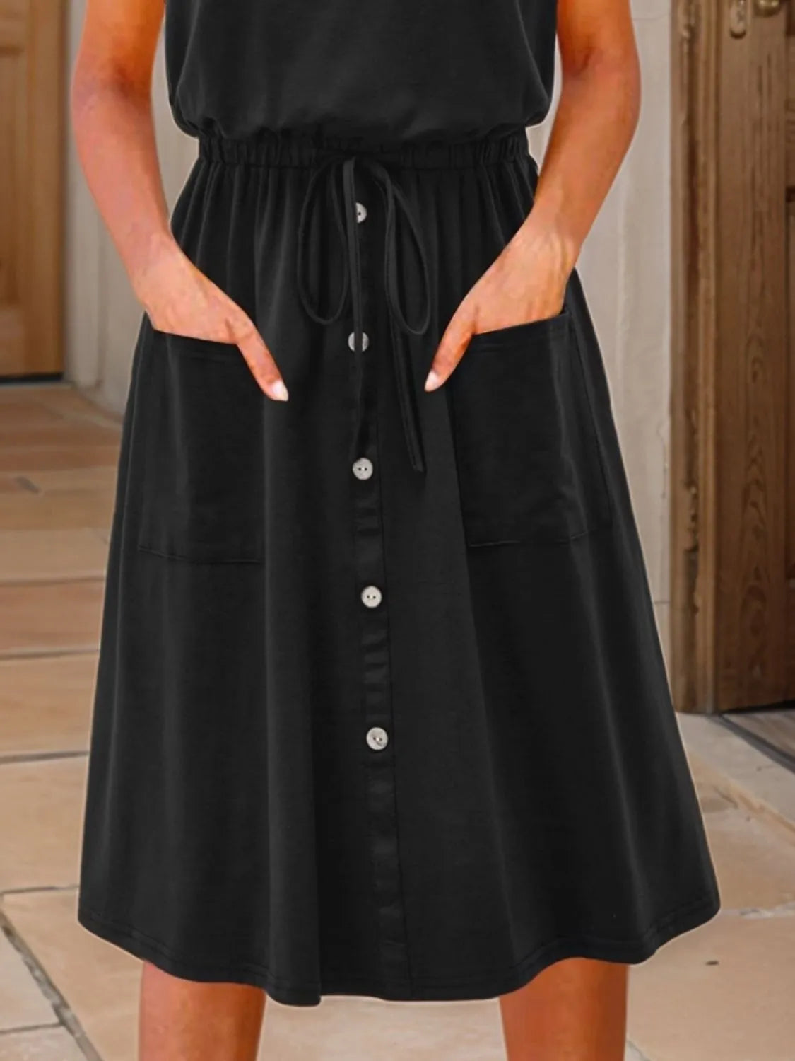 Round Neck Sleeveless Tank Dress