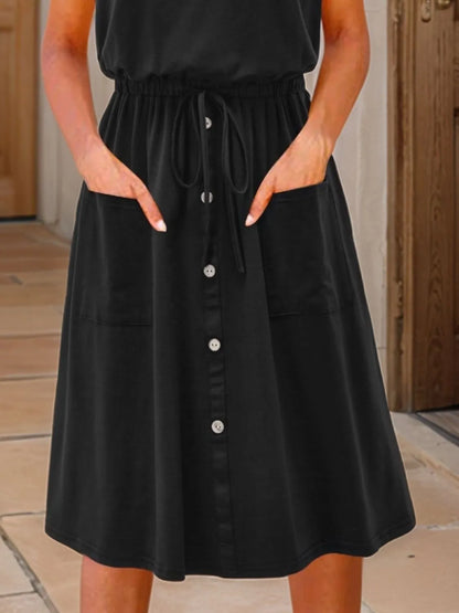 Round Neck Sleeveless Tank Dress