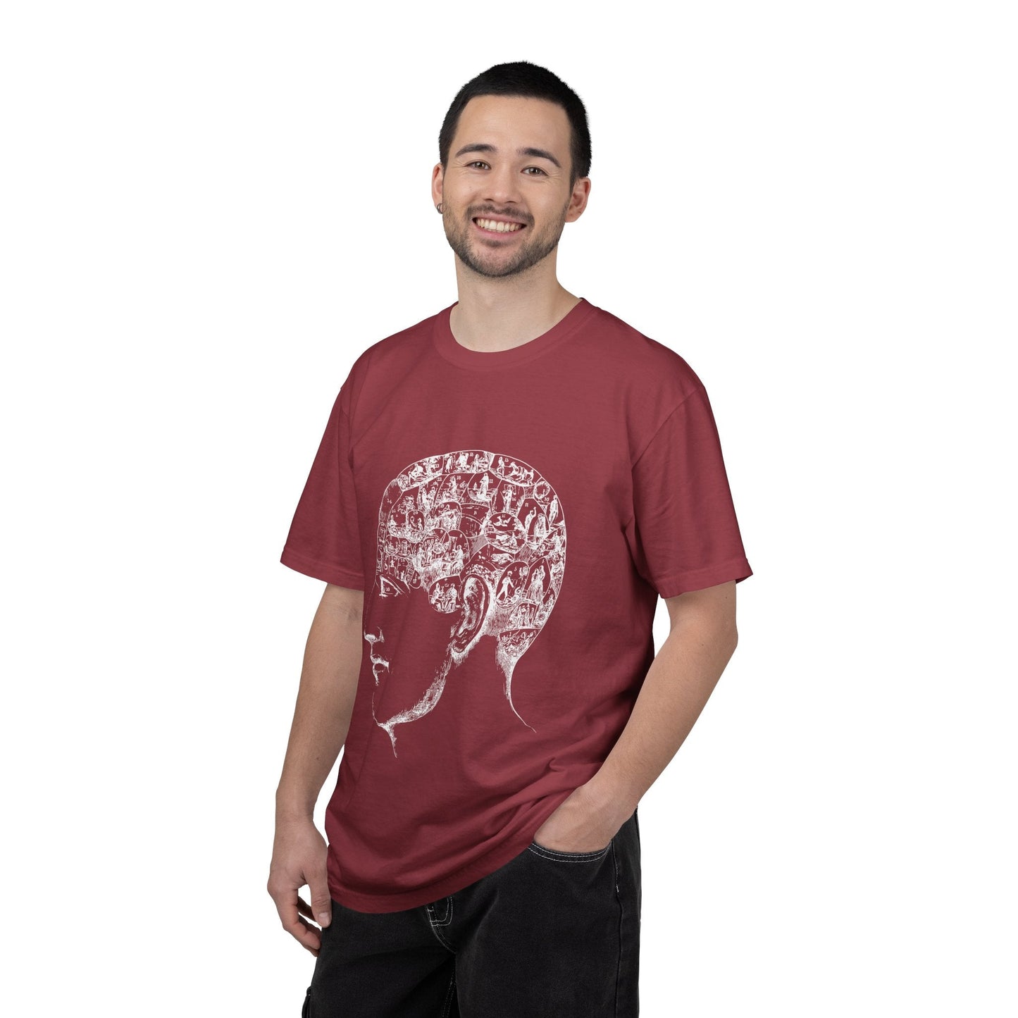 Youth Profile Collage T-Shirt — Vintage Silhouette Art Tee