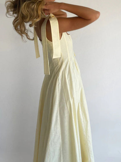 Gradient Tie Shoulder Maxi Dress