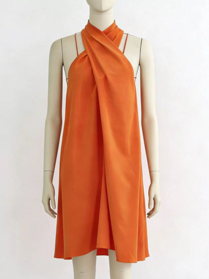 Halter Neck Sleeveless Mini Dress
