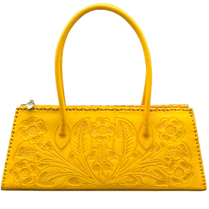 The Abby| Floral Hand-Tooled Leather Clutch & Crossbody
