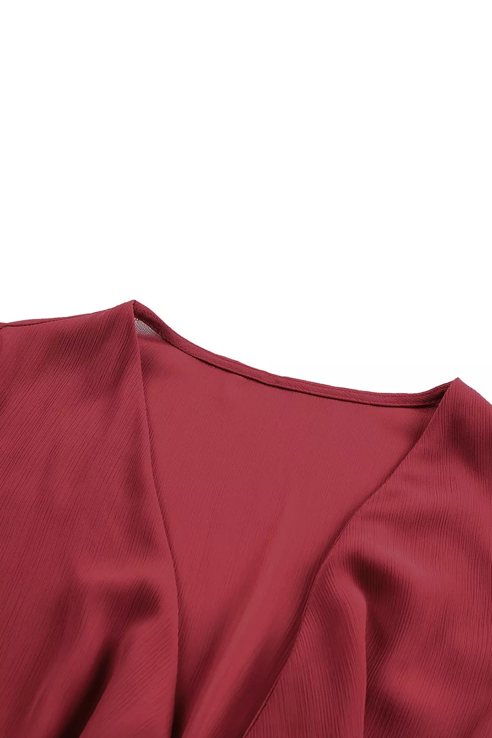 Elegant Tie-Front Ruffle Mini Dress with Smocked Wiast