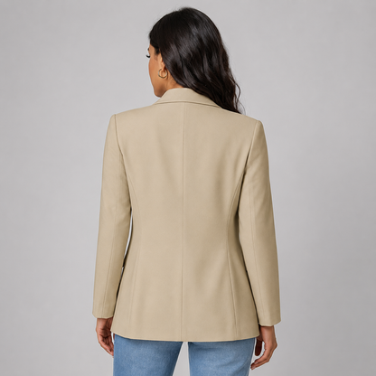 Casual Blazer Jacket - Lightweight One-Button Work Office Suit Coat