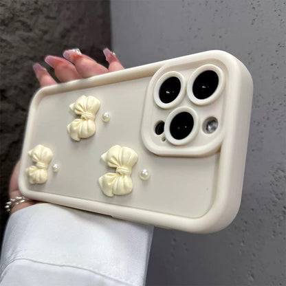 Cute Bowknot Pearl 3D Decorative Phone Case | ZAKAPOP