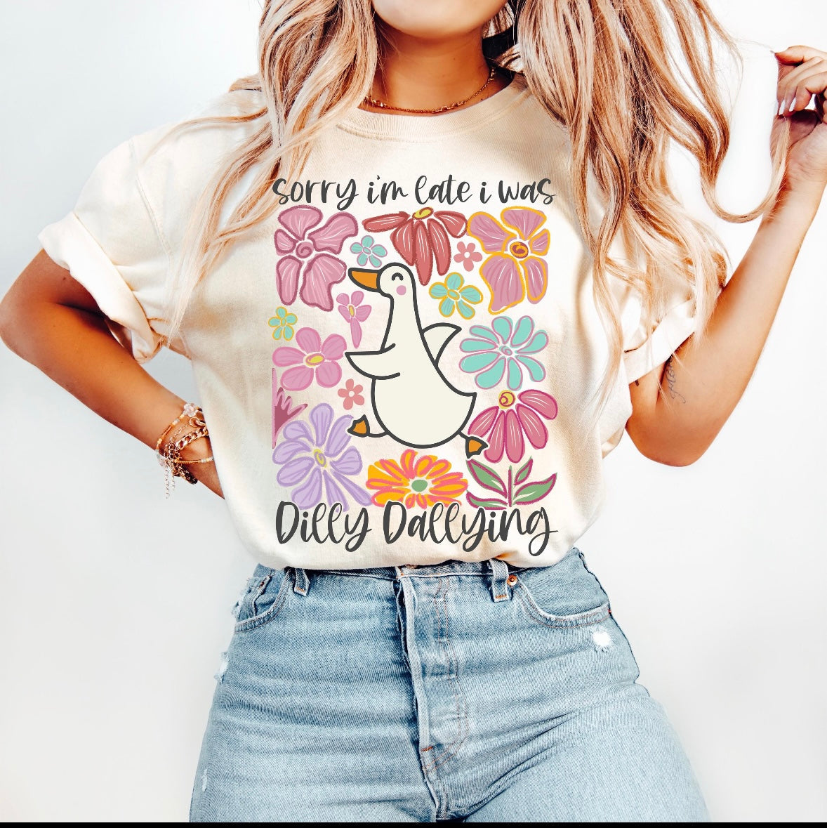 Sorry im late i was dilly dallying  tee