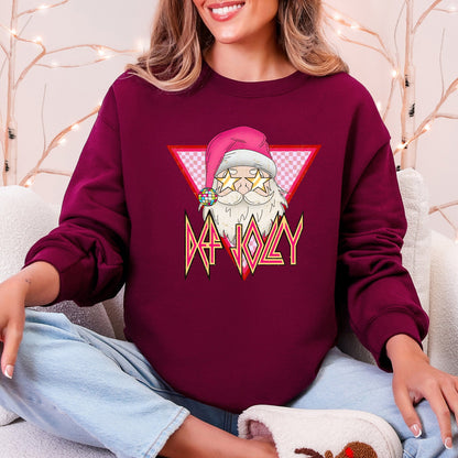 Def Jolly Santa Retro Christmas Cheery Nostalgic Holiday Pun Limited Edition Sweatshirt