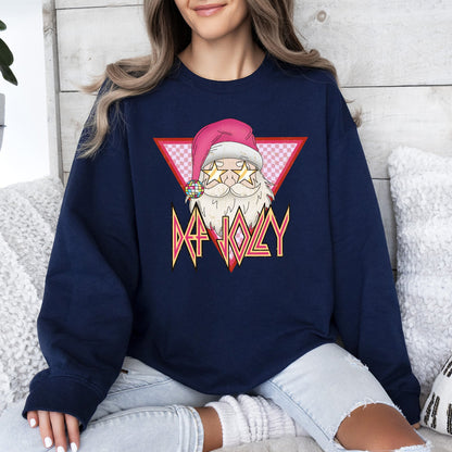 Def Jolly Santa Retro Christmas Cheery Nostalgic Holiday Pun Limited Edition Sweatshirt