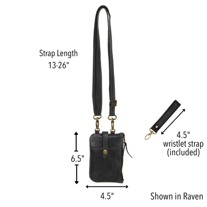 Scalloped Edge Concert Wristlet with Crossbody: Sunset