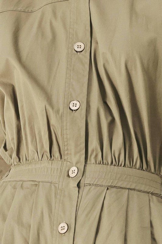 Olive Utility Jumpsuit