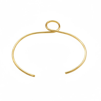 Geometric Circle Brass Collar Necklace | Leo