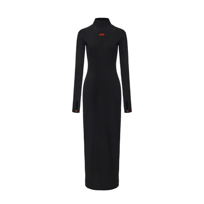 Lian High Neck Open Back Maxi Dress