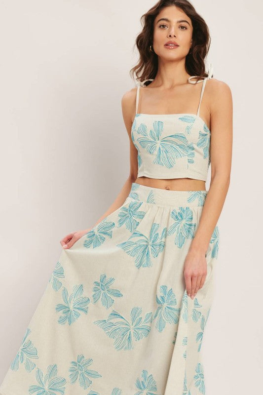Floral Linen Blend Set