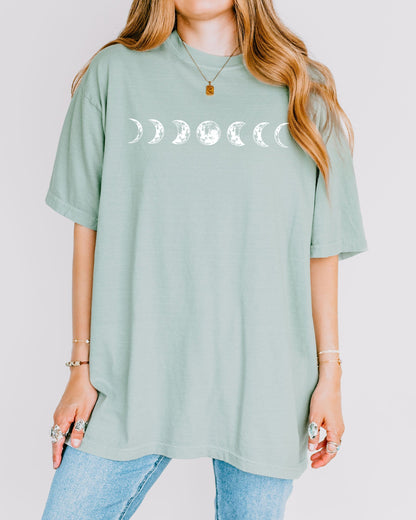 Moon Phase Nature Comfort Colors Garment-Dyed T-Shirt – Summer Vacation Camping Graphic Tee