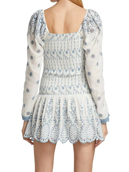 Samantha Long Sleeve Floral Luxe Mini Dress