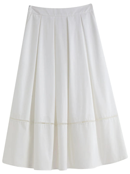 Plus Size Artistic Retro High Waist Slimming Long Skirt