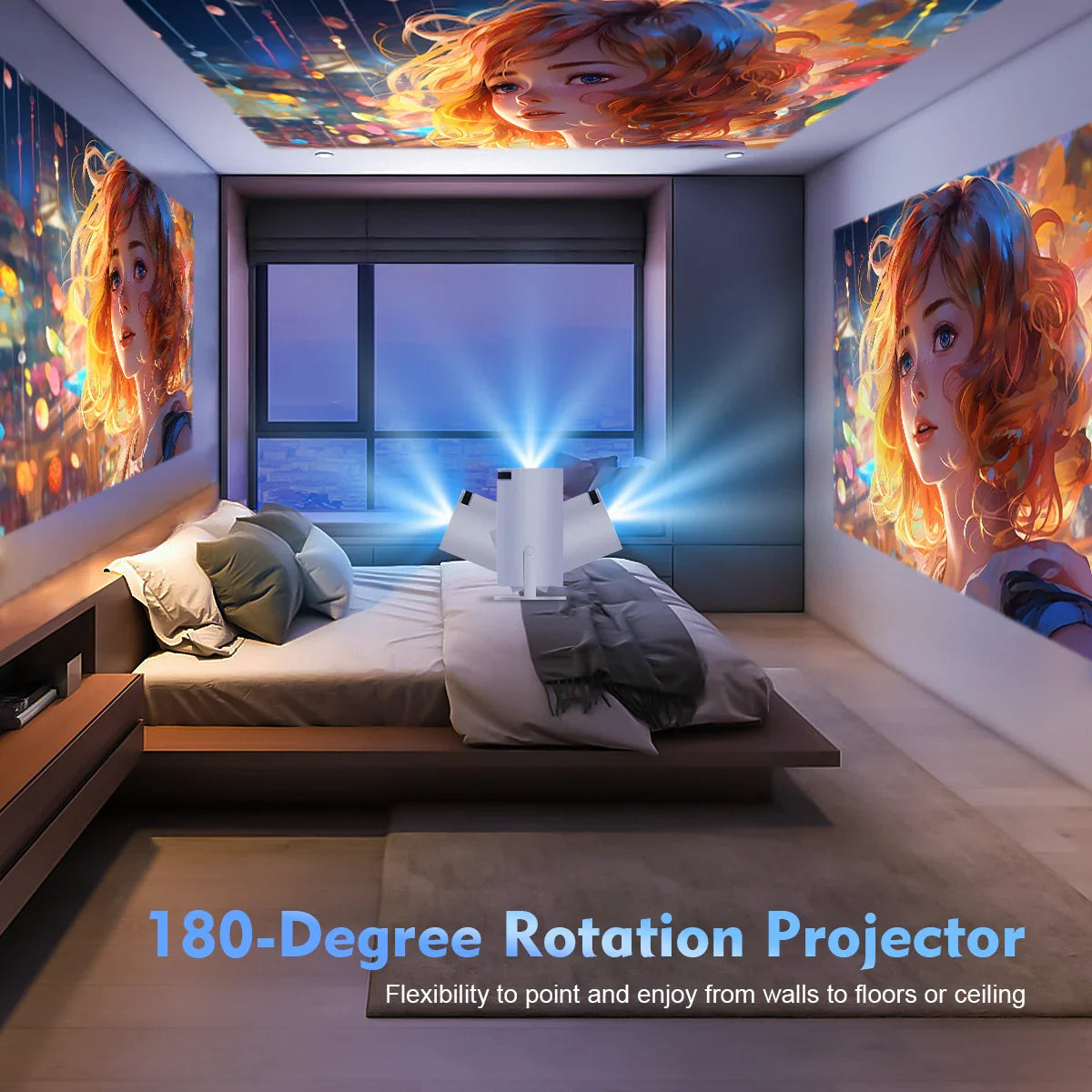 Magcubic HY300 Pro Mini Projector – 4K Android 11, WiFi 6, 290 ANSI Lumens