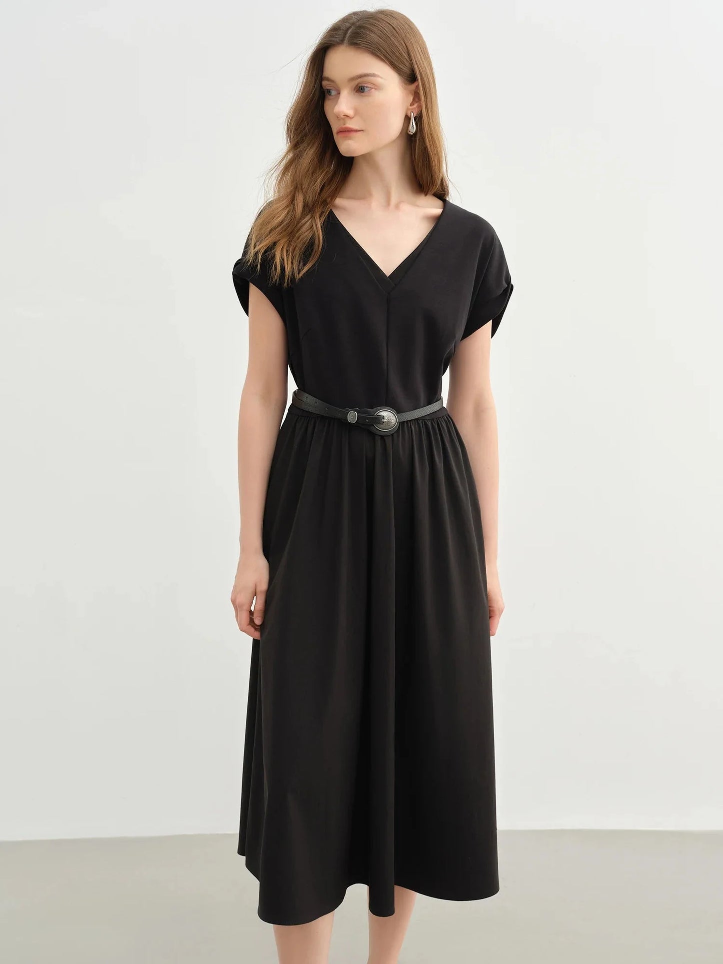 Elegant Plus Size Double-Layer Dress Summer Office Wear