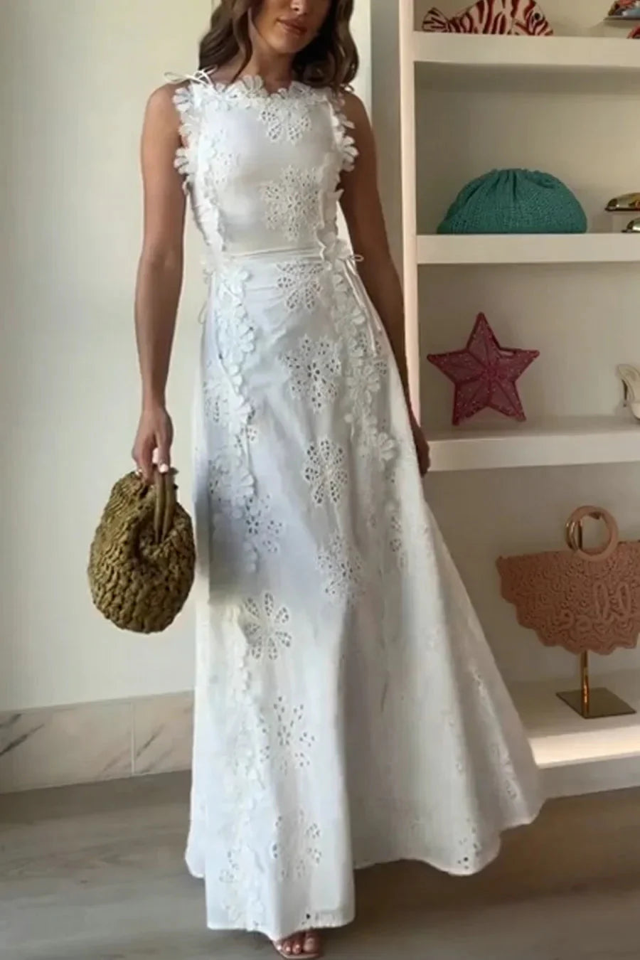 Lilly Lace Embroidered Sun Dress